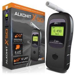 Bezdotykowy alkomat Alkohit X50 2 lata kalibracji co 3500 pomiarów - GWARANCJA do 6 lat*